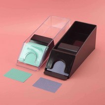카지노용품 딜러 카드 셔플기 셔플링 딜링슈 슈통, 카드 4덱 블랙