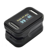 심박계 심박 센서 혈액 산소 측정기 의료 손가락 맥박 농도계 모니터 Pulsioximetro De Heart Rate Monitor, 04 81C Black, 1개