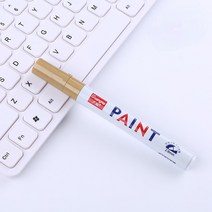 페인트 펜 유성 마커 방수 및 빠른 건조 블랙 카드 앨범 인사말 서명 펜 아트 낙서 용품, 07 Gold