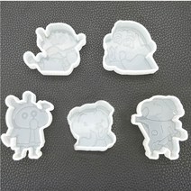짱구 흰둥이 실리콘 몰드 레진 아트 공예 재료 크리스탈 uv 에폭시 틀 키링 만들기, 짱구 C