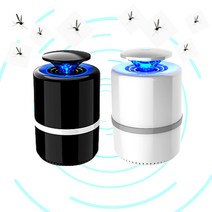 가정용 모기 포집기 포충기 퇴치기 360도 LED 발광유인 흡입식 모기잡는기계, 화이트