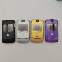 갤럭시 모토로라 노키아 오리지널 잠금 해제 레이저 v3 One Sim 휴대 전화 쿼드 밴드 2G GSM 850/900/1800/1900 플립 블루투스 850mah, [01] simple set, [05] 분홍색