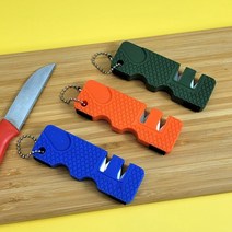 휴대용 미니 칼갈이 2단 숯돌 캠핑용칼갈이 샤프너, 그린