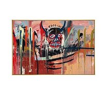 Basquiat 장 미쉘 바스키아 작품 / 호텔 카페 집 거실 인테리어 캔버스 벽걸이 그림액자 29, 골드