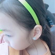 유아 마그네틱 플라워 귀걸이, 화이트