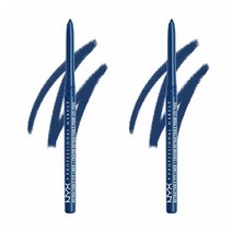 NYX PROFESSIONAL Mechanical 눈매강조 메이크업 무광 리트렉터블 아이라이너 딥블루컬러 아이펜슬 2개