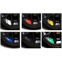 데일리쇼핑 자동차 오토바이 타이어 반사스티커 레터링 데칼 패션 보우무늬 야광 바이크 자전거, 림반사스티커(화이트4P)