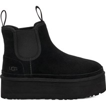 호주정품 UGG WOMENS BOOT BLACK 어그 여성용 뉴멜 플랫폼 첼시 부츠 블랙