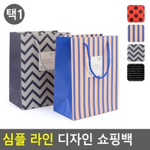 단체 행사 기념일 돌잔치 백일 승진 기념 선물포장백, 디자인, 블루 세로라인