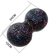 고밀도스펀지 방석 흡음재 EPP 8x16 cm 땅콩 공 바디 마사지 근막 볼 근육 이완 라크로스 피트니스 요가 통증 완화, 12x24cm 다채로운