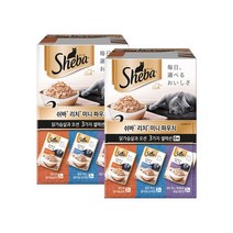 쉬바 고양이 미니 주식 파우치 3종 x 2p 세트, 닭가슴살 + 오션, 35g, 6개