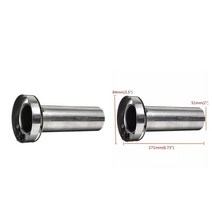 가변배기 자동차 머플러 튜닝2pcs 조정 가능한 3.5inch 라운드 배기 팁 이동식 사운드 소음기, 없음