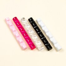 브러시 거치대 핑크 일자형, 화이트