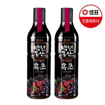 샘표 [샘표]백년동안 흑초 산머루 복분자 900ml x2병 /홍초, 단품없음