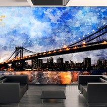 Bj Mural Wallpaper NEW 뮤럴벽지 도시_저녁_풍경 벽지 9종 (실크_패브릭)(풀발라야함), 선택09. AT-1040688