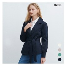 [OZOC] 여성 와이드 카라 하프 트렌치 자켓