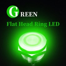 12mm 방수 금속 푸시 버튼 스위치 LED 라이트 순간 자동차/PC 전원 스위치 3V 5V 12V 24V 220V 초소형 여행용, 05 Flat-4 _ 03 220V