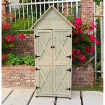 전원주택 농기구 보관함 창고 스토리지 캐비넷 캐비닛 조립형 수납 마당 테라스 정리함, 상세 페이지 참고, 브라운