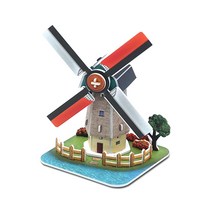 3D 입체퍼즐 네덜란드 풍차 (1P) 우드락 종이 만들기
