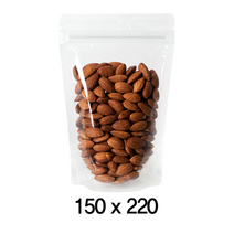 팩플러스 미소화이트스탠드(지퍼형) 150x220 100매 / 투명창지퍼백 / 지퍼스탠딩 / 포장스탠드