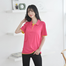 교복몰 쿨론 페브릭 이중 카라티(반팔) 티셔츠.