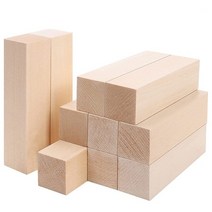 목공라우터 트리머 대형 조각 나무 블록 10 팩 4x1x1 인치 미완성 Basswood 프로젝트 공예 키트 초보자 DIY, 01 picture color