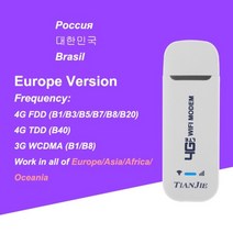 LTE 유심 데이터쉐어링 농막 인터넷 4G 동글 차량용 USB 와이파이 라우터, 유럽버전(국내풀버전추천), 1개