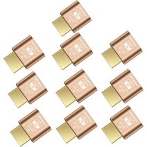 FUERAN 4K Dummy Plug Virtual Monitor Display Emulator Headless Adapter Supports up to 3840x216060108, 10 Pack