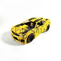 중국레고 호환 키덜트 MOC45268 카마로 쿠페 rtomas10 빌딩 블록 스포츠 자동차, YELLOW