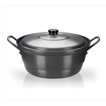 식당 업소용 영업 단체급식용 대형 검정색 찜솥 양은곰솥 채반형 냄비 경질국솥, 검정, 경질국솥  30cm