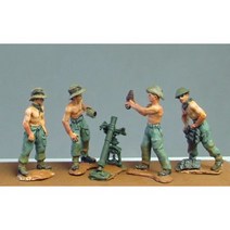 저울1/72 스케일 다이 캐스트 수지 피규어 제 2 차 세계 대전 영국 버마 원정 모르타르 분대 도색되지 않은, 한개옵션0