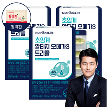 뉴트리원 초임계 식물성캡슐 알티지 오메가3 트리플 저온초임계추출 EPA DHA rTG 활력환 기획세트, 30캡슐, 3박스