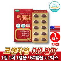 약국 리얼 나노 코큐텐 플러스 아연 유비퀴논 코쿠텐 coq10 프리미엄 코엔자임 코엠자이 큐텐 캡슐 혈압 영양제 판토텐산 엽산 나이아신, 1박스
