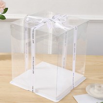 선물 투명 상자 박스 포장 케이스 고급리본 제공, 22*22*31_4개