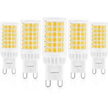 LUXRITE G9 LED 전구 조도 조절 가능 5W=45W T4 할로겐 동급 2700K 웜 화이트 500루멘 세라믹 G9 바이, 한개옵션1, 01 2700K (온백색).