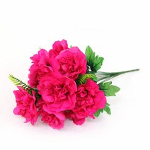 조아트 조화 꽃 인테리어 해바라기 성묘 납골당 꽃다발 산소꽃, 카멜로즈-체리핑크