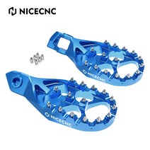 NICECNC 2023 단조 확대 발 페그 FootRest Footpegs는 Husqvarna FC TC FX TX 125 250 300 350 400 450 500 501, 파란색