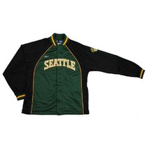 리복 맨즈 남성용 시애틀 슈퍼소닉스 NBA 공식 라이센스 농구 웜업 트랙자켓 미디움 M