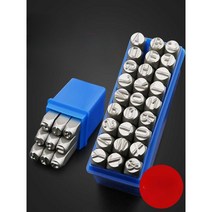 금속 활자 숫자 알파벳 각관 도장 명판 타각기 스틸, 6mm 고장력강 문자코드(글자 A-Z+기호 )