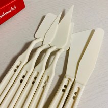 백드롭 페인팅용 6종 나이프세트 손잡이 없는 모양, 플라스틱 6종세트
