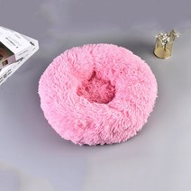 대형견 유모차 개모차 웨건 매우 부드러운 애완 동물 개 둥근 겨울 따뜻한 긴 봉제 대형 강아지 쿠션, 3.GW-pink - 60cm