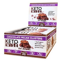 키토 케토 저탄고지 다이어트 Keto Wise 지방 폭탄 초콜릿 피칸 클러스터 초코바