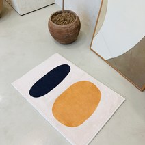 Beliver 극세사 페블 발매트 주방 욕실, 02. 오렌지옐로우
