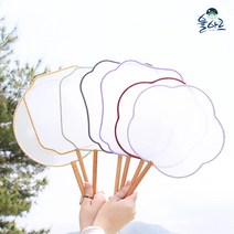 비단 실크 부채 7종 선녀 투명 단오 부체 만들기, 1. 원형부채 레드