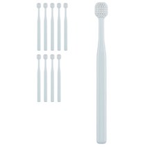 무인양품 MUJI 와이드 타입 칫솔 블루 10p, 10개