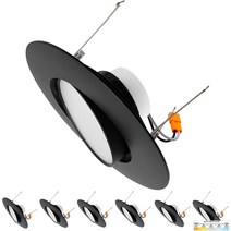 NUWATT 6 Inch Recessed LED Retrofit Adjustable Downlight Dimmable 16.5 Watts 1200 Lumens 120V 5, 한개옵션1, 한개옵션0