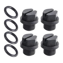 개스킷 펌프 개스킷이있는 4 쌍 풀 펌프 플러그, 플러그 3.04cm 및 개스킷 직경 1.85cm, 검은색, PP