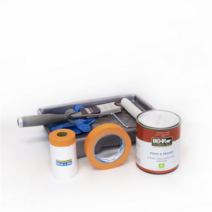 베어 벽지/벽면 셀프 리폼 세트 (프리미엄 무광/방 1개), 프리미엄 플러스 무광 4L, 원더브러쉬 2.5 + 롤러 9 + 트레이 9, 마스킹 24 + 커버링 90 + 장갑 2켤레, 4000ml