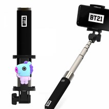 BT21 블루투스 셀카봉 (망)셀카봉 블루투스셀카봉 핸드폰셀카봉 휴대폰셀카봉 스마트폰셀카봉, 본상품