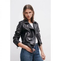 ZARA 에코 레더 라이더 블랙 자켓